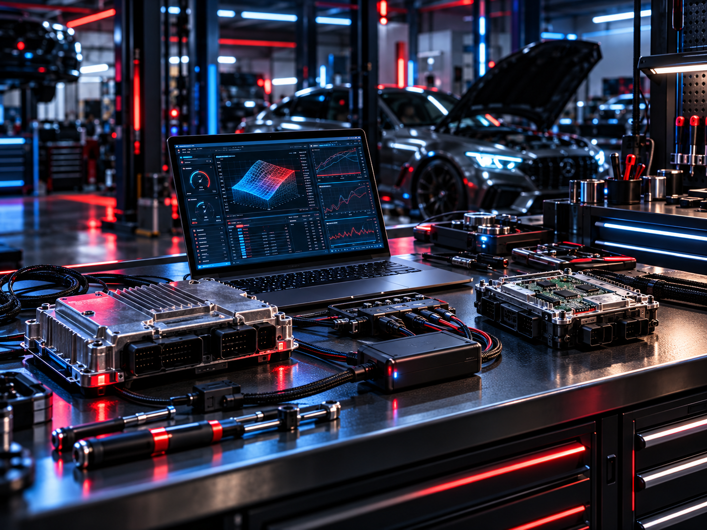 Professional ECU and TCU calibration workbench
